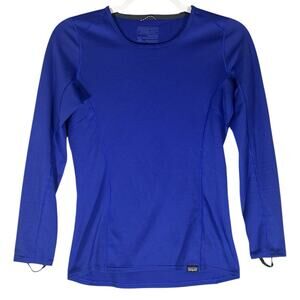 Patagonia XXS Midweight‎ Capilene Long Sleeve Base Layer Polartec Crewneck Blue